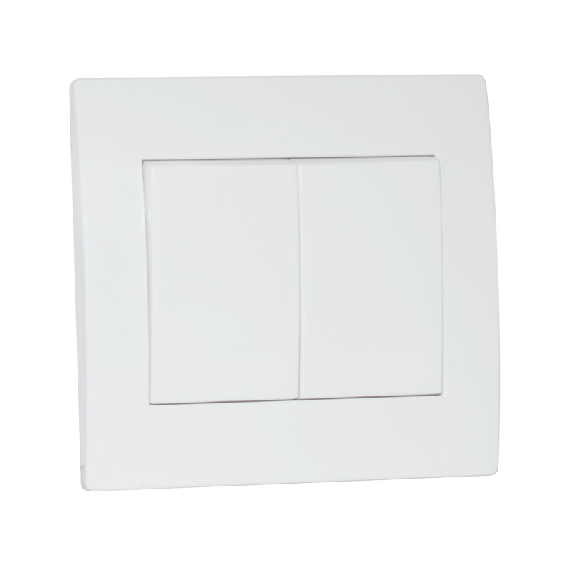 Вимикач SVEN Home SE-104 подвійний прихованого типу білий