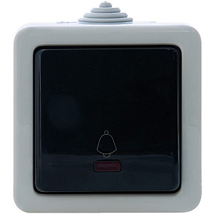 Кнопка дзвінка SVEN Storm SE-72014L-B з індикатором накладного типу сіра
