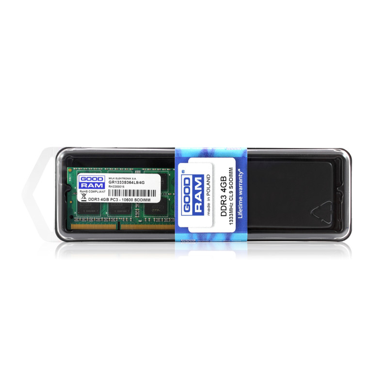 Модуль пам`яті SO-DIMM 4GB/1333 DDR3 GOODRAM (GR1333S364L9S/4G)