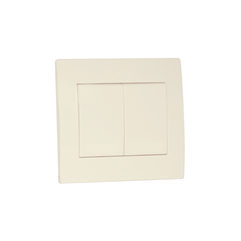 Вимикач SVEN Home SE-104 подвійний прихованого типу слонова кістка