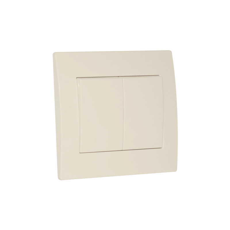 Вимикач SVEN Home SE-105 прохідний подвійний прихованого типу слонова кістка