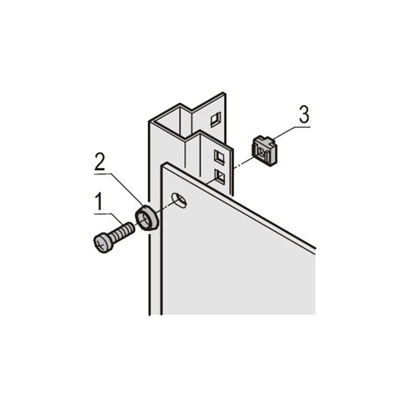 Комплект кріплень гвинт+гайка+шайба (комплект 4 шт.)