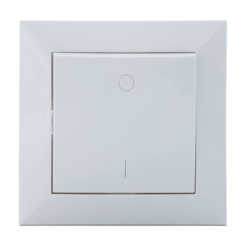 Вимикач SVEN Comfort SE-60013 двополюсний одинарний прихованого типу білий