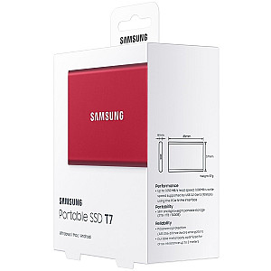 Накопичувач зовнішній SSD 2.5" USB 2.0TB Samsung T7 Red (MU-PC2T0R/WW)