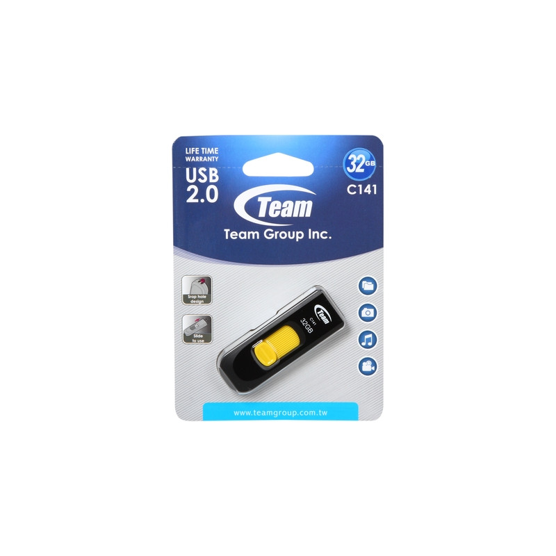 Флеш-накопичувач USB  32Gb Team C141 Yellow (TC14132GY01)