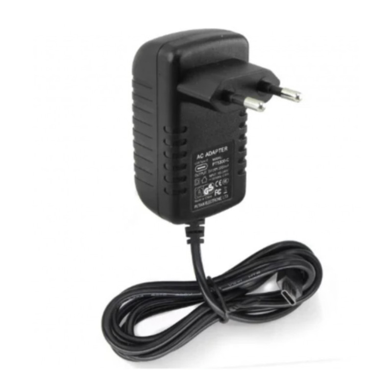 Імпульсний адаптер живлення Yoso 5V 3A 15W Type-C + каб.живл. (LX-005003000/18519)