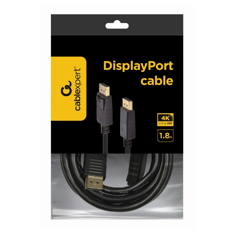 Кабель Cablexpert DisplayPort - DisplayPort V 1.2 (M/M), 1.8 м, чорний (CC-DP2-6)