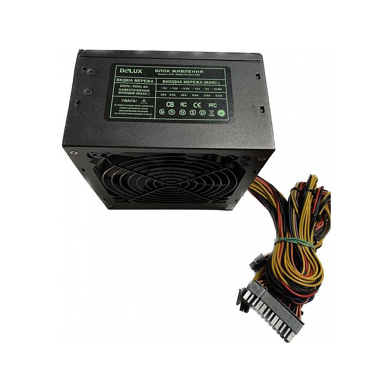 Блок живлення Delux DLP-35D Black 500W bulk