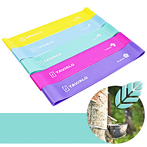 Набір фітнес гумок Tavialo 5 штук + трубчастий еспандер (183101006)