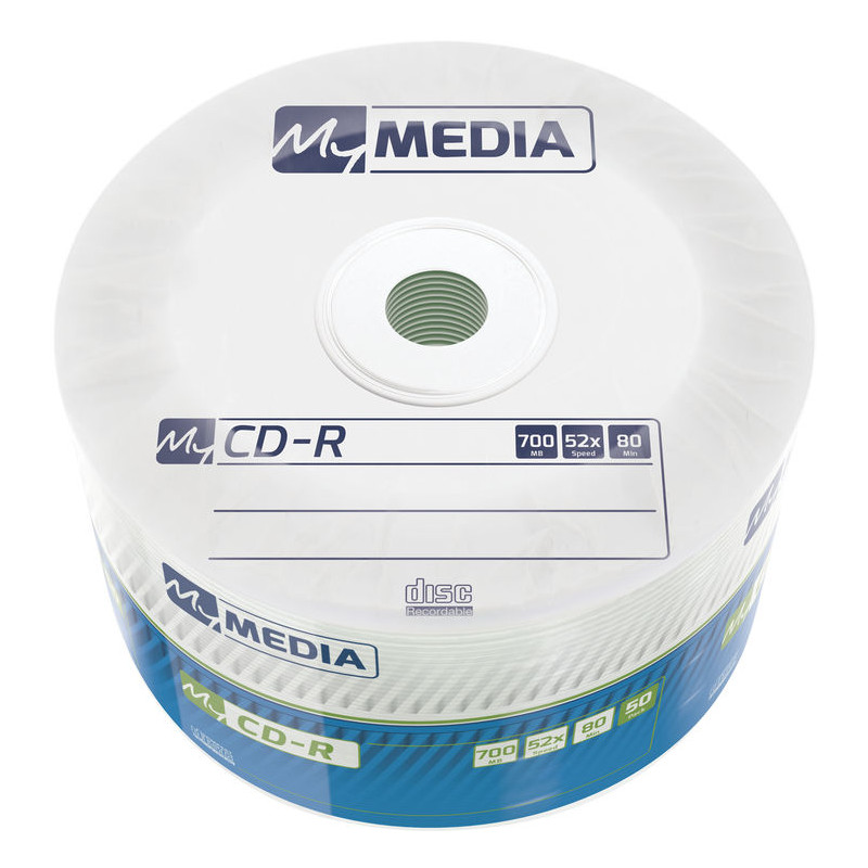 Диски CD-R MyMedia (69201) 700MB 52x Matt Silver Wrap 50шт