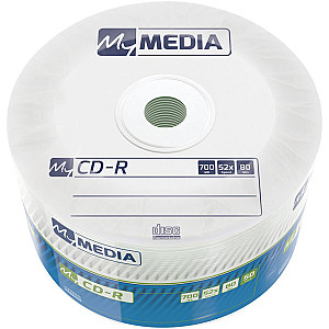 Диски CD-R MyMedia (69201) 700MB 52x Matt Silver Wrap 50шт