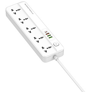 Фільтр живлення ProLogix Premium (PR-SC5415W) 5 розеток, 4 USB (1 PD +1 QC3.0 +2 AUTO ID), 2 м, білий