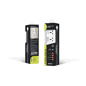 Фільтр живлення ProLogix Premium (PR-SC5415W) 5 розеток, 4 USB (1 PD +1 QC3.0 +2 AUTO ID), 2 м, білий