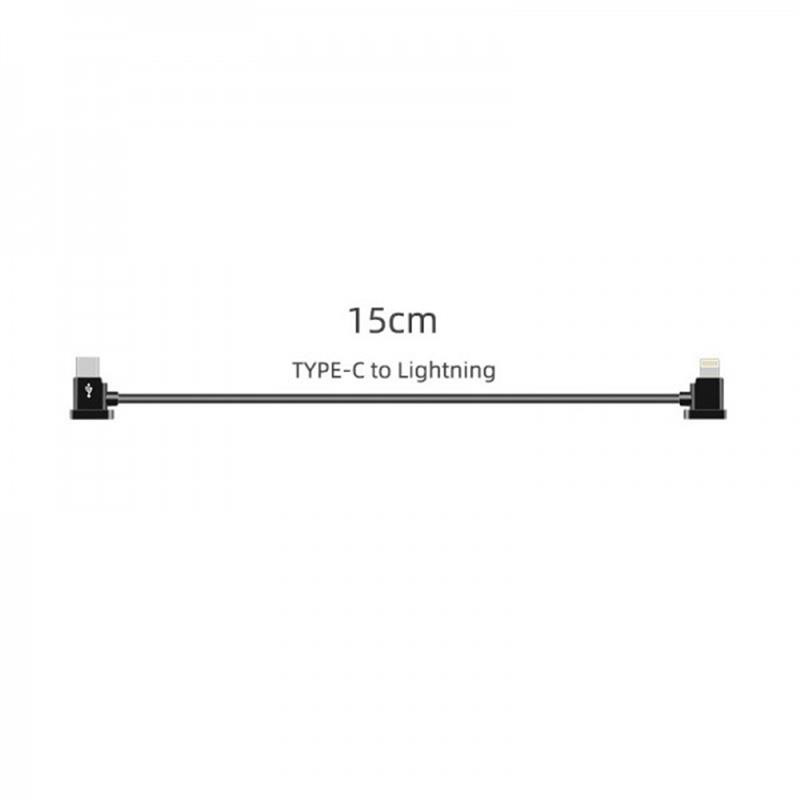 Кабель Goojodoq Type-C-Lightning для пульта квадрокоптера DJI Mavic Mini 2 / Mini 3 / Air 2 / Air 2S 0.15m Black (1005003924406600-15TL)