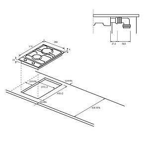 Варильна поверхня Candy CHW23X