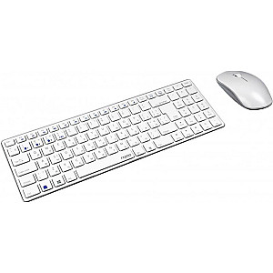 Комплект (клавіатура, мишка) Rapoo 9300M Wireless White