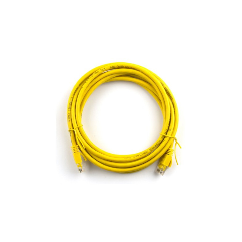 Патч-корд литий Ritar PCR-CU/5Yw/02932 UTP, RJ45, Cat.5e, 5m, жовтий