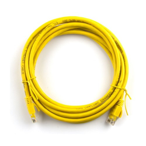 Патч-корд литий Ritar PCR-CU/5Yw/02932 UTP, RJ45, Cat.5e, 5m, жовтий