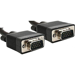 Кабель Cablexpert VGA - VGA (M/M), HD15, з 2-ма фер. кільцями, чорний, 20 м (CC-PPVGA-20M-B) пакет