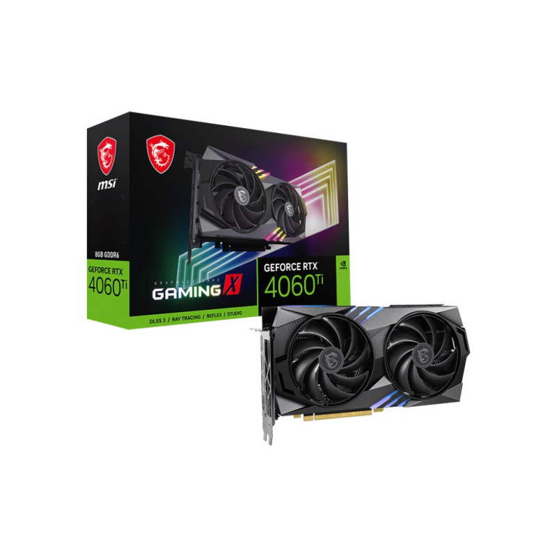 Відеокарта GF RTX 4060 Ti  8GB GDDR6 Gaming X MSI (GeForce RTX 4060 Ti GAMING X 8G)