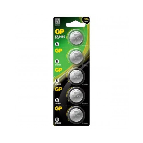 Батарейка GP Batteries CR-2450 3B Lithium 5шт (CR2450-2CPU5)