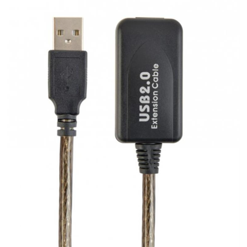 Кабель Cablexpert USB - USB V 2.0 (M/F), активний подовжувач, 10 м, чорний (UAE-01-10M) 