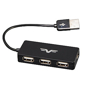 Концентратор USB 2.0 Frime 4хUSB2.0 Black (FH-20030)
