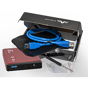 Зовнішня кишеня Frime SATA HDD/SSD 2.5", USB 3.0, Metal, Red (FHE23.25U30)