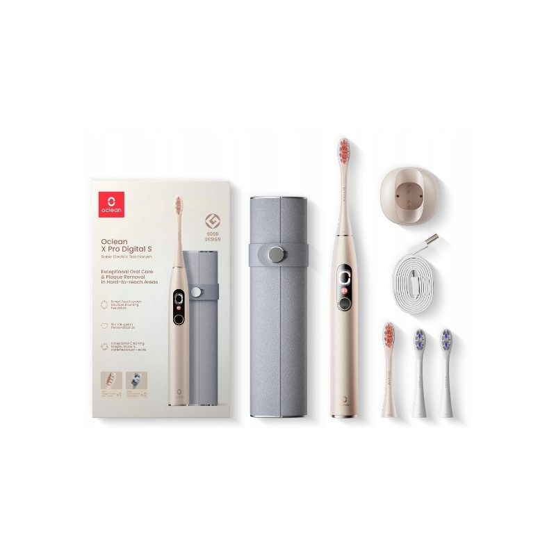 Розумна зубна електрощітка Oclean X Pro Digital Set Electric Toothbrush Champagne Gold (6970810552577)