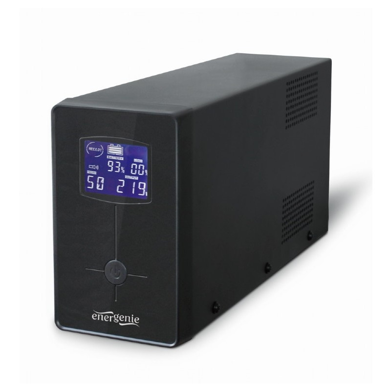 Джерело безперебійного живлення EnerGenie EG-UPS-032 850VA, Line Int., AVR, 2xIEC+1xSchuko, USB, LCD, RJ11