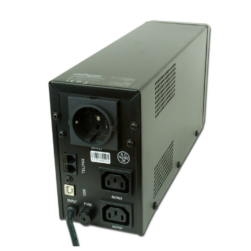 Джерело безперебійного живлення EnerGenie EG-UPS-032 850VA, Line Int., AVR, 2xIEC+1xSchuko, USB, LCD, RJ11