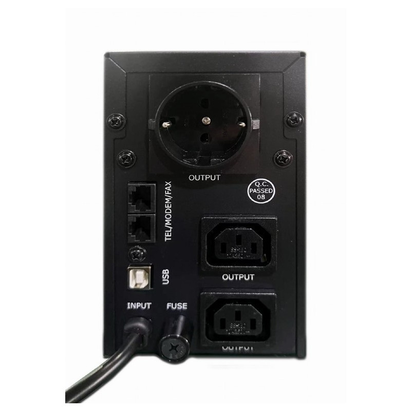 Джерело безперебійного живлення EnerGenie EG-UPS-032 850VA, Line Int., AVR, 2xIEC+1xSchuko, USB, LCD, RJ11