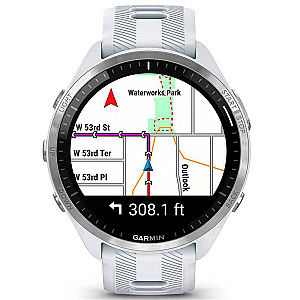 Смарт-годинник Garmin Forerunner 965 Titanium Bezel with Whitestone Case and Whitestone/Powder Gray Silicone Band (010-02809-81)