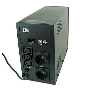 Джерело безперебійного живлення EnerGenie EG-UPS-033 1200VA LCD, USB, метал