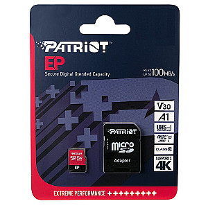Карта пам`ятi MicroSDXC 1TB UHS-I/U3 Class 10 Patriot EP A1 R90/W80MB/s + SD-adapter (PEF1TBEP31MCX)