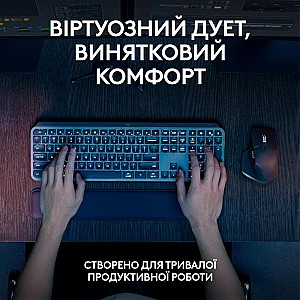 Комплект (клавіатура, миша) бездротовий Logitech MX Keys S Combo Graphite (920-011614)