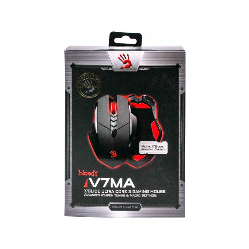 Мишка A4Tech V7MA Bloody Black Holeless