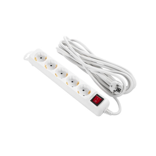 Фільтр живлення 2Е (2E-U05ES15M5) 5хSchuko, 5 м, білий
