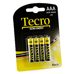 Батарейка Tecro Ultra Energy AAA/LR03 BL 4 шт