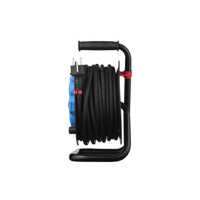 Мережевий подовжувач на котушці 2E 4XSchuko, ІР44, 3G*1.5мм, 20м, black (2E-CR4315IP44M20)