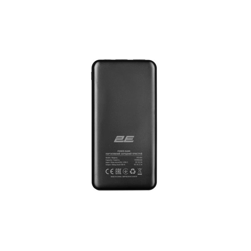 Універсальна мобільна батарея 2E 10000mAh Black (2E-PB1005-BLACK)