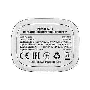 Універсальна мобільна батарея 2E Сrystal 24000mAh 100W (2E-PB7200PD)