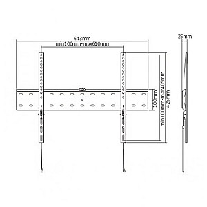 Кронштейн Gembird WM-70F-01 (VESA600х400)