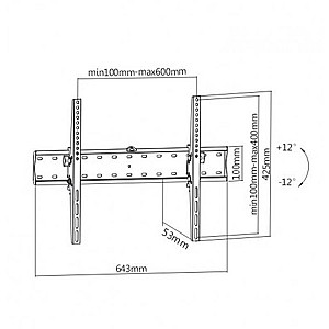 Кронштейн Gembird WM-70T-02 (VESA600х400)