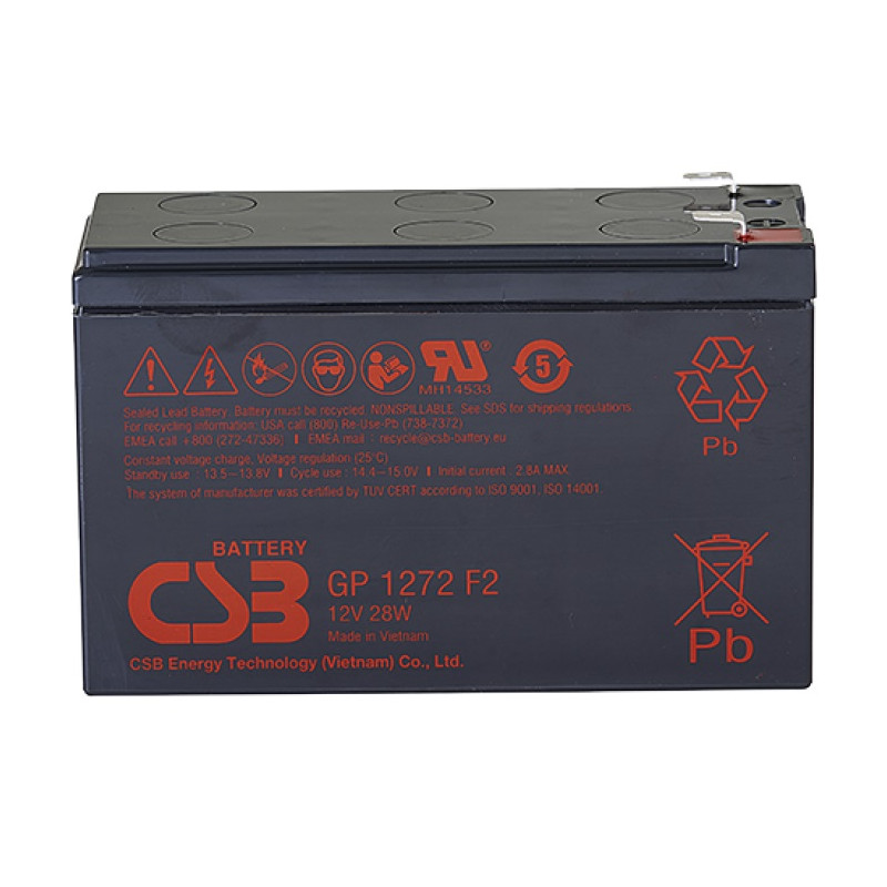 Акумуляторна батарея CSB 12V 7.2AH (GP1272, 28W) AGM
