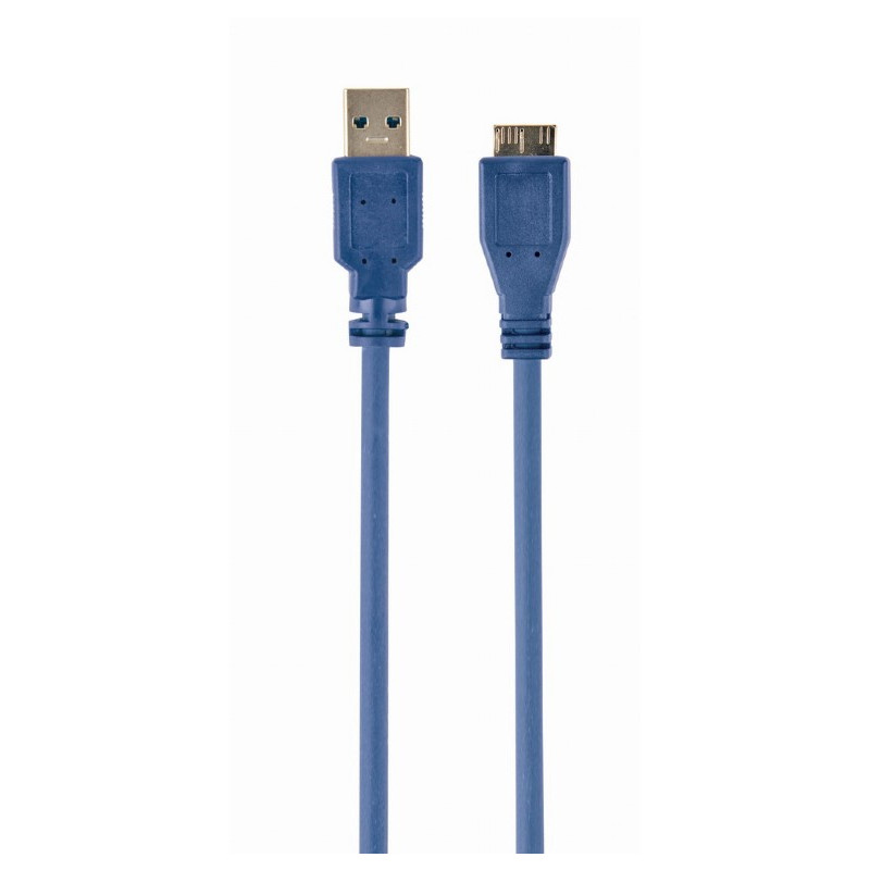 Кабель Gembird USB - micro USB Type-B V 3.0 (M/M), 5pin, 0.5 м, синій (CCP-mUSB3-AMBM-0.5M)