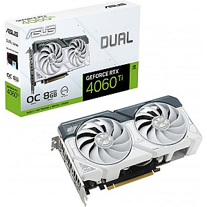 Відеокарта GF RTX 4060 Ti  8GB GDDR6 Dual OC White Asus (DUAL-RTX4060TI-O8G-WHITE)