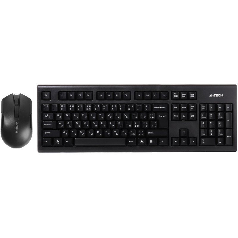 Комплект (клавіатура, миша) бездротовий A4Tech 3000N Black USB
