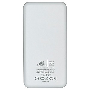 Універсальна мобільна батарея Rivacase Rivapower 10000mAh White (VA2532)