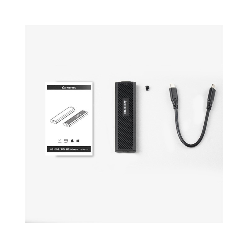 Корпус Type-C для M.2 PCIe NVMe/SATA SSD Chieftec CEB-M2C-TLE